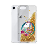 Coque licorne iPhone or