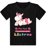 T-shirt Licorne Enfant - plus tard je serai -