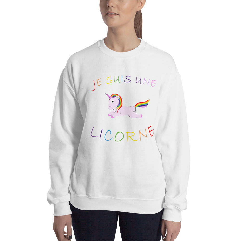 Sweat à Capuche "Je Suis Une Licornasse" - Humour Drôle Pour Femme - Cadeau Licorne